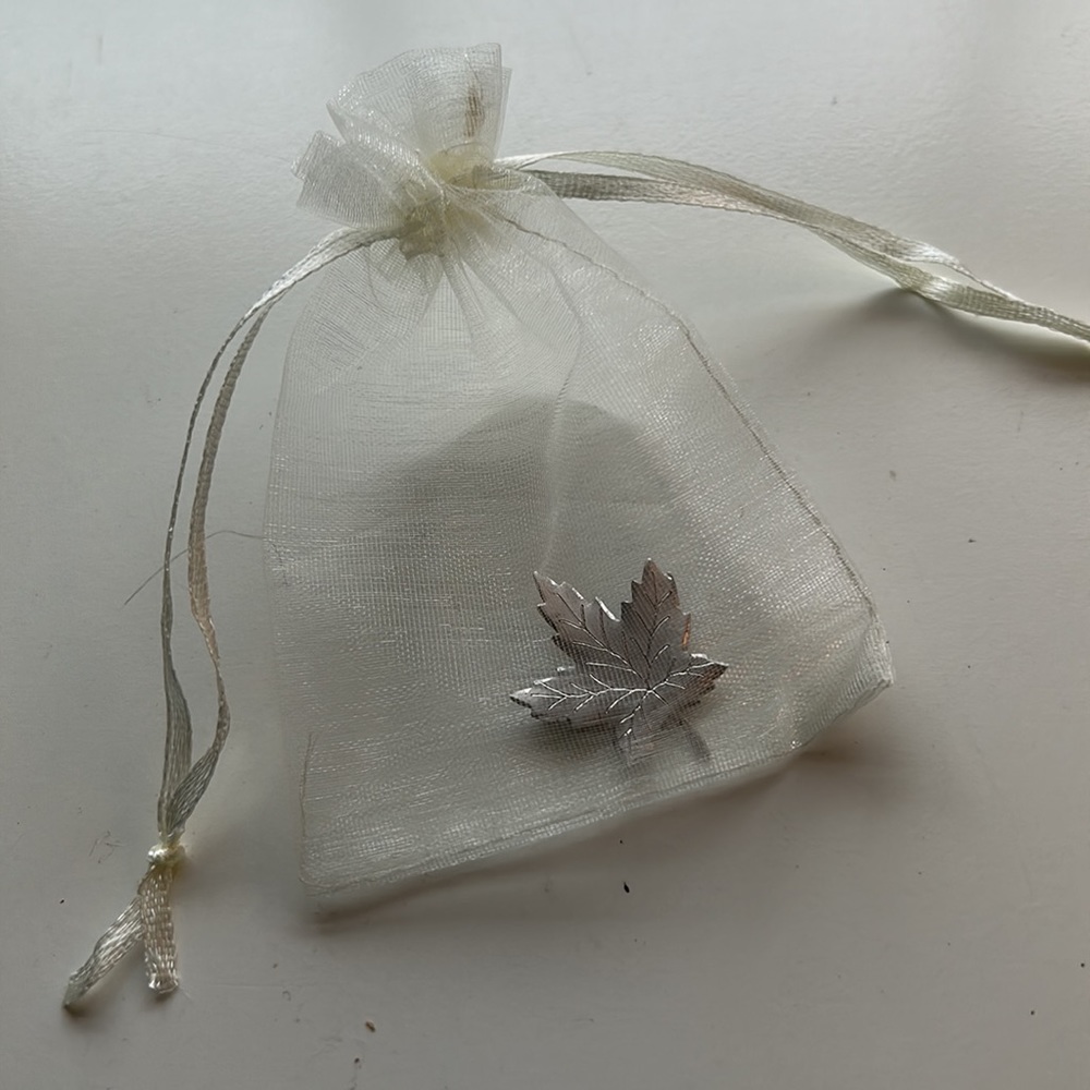 Sterling Silver Little Leaf Pin - Picture 2 of 5